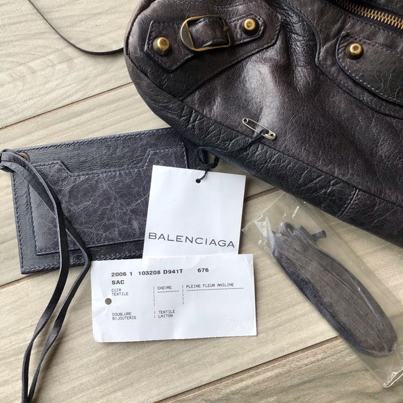 RARE 06 Ink BALENCIAGA Purple Blue Black First Bag - Picture 3 of 9